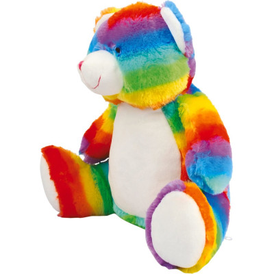 Urso de peluche com fecho multicolor
